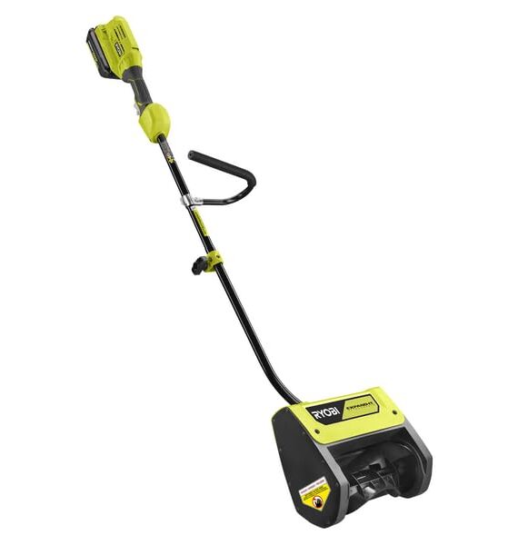 RYOBI 40V 12 in. Cordless Snow Shovel - Yellow, Battery Powered, Utility