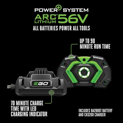 EGO Power+ LB7654 765 CFM Variable-Speed 56-Volt Lithium-ion Cordless Leaf Blower 5.0Ah Battery and Charger Included - Image 3