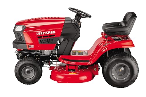 Craftsman 42" Gas Riding Lawn Mower with 17.5 HP* Briggs and Stratton Single-Cylinder Engine, Gas Lawn Tractor with 7-Speed Transmission, Red/Black - Image 9