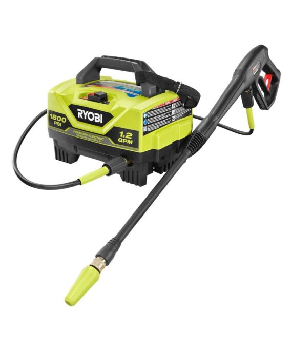 RYOBI 1800 PSI 1.2 GPM Cold Water Corded Electric Pressure Washer (Reed) GREEN