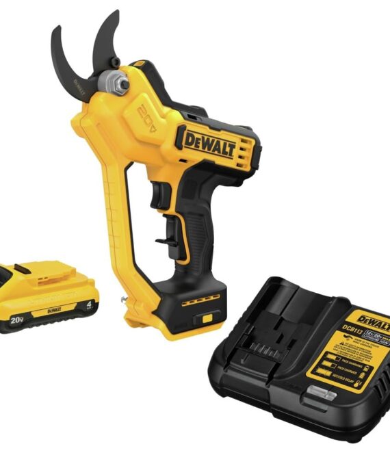 Dewalt DCPR320BDCB240C-BNDL 20V MAX Lithium-Ion 1-1/2 in. Cordless Pruner and 20V MAX 4 Ah Lithium-Ion Battery and Charger Starter Kit Bundle