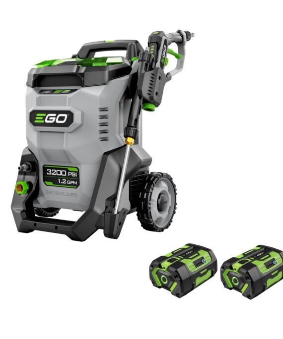 EGO POWER+ Electric Pressure Washer, 3200 PSI Power Washer, Includes (2) 56V 6.0Ah Batteries and Charger - HPW3204-2