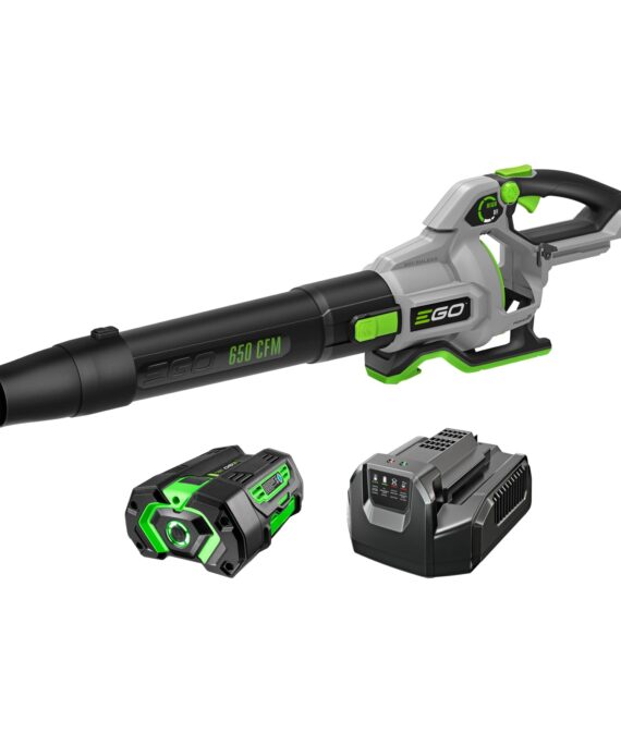 EGO Power+ LB6504 650 CFM Variable-Speed 56-Volt Lithium-ion Cordless Leaf Blower 5.0Ah Battery and Charger Included, Black