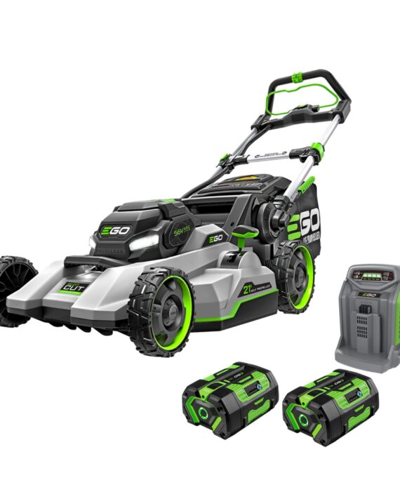EGO POWER+ Electric Lawn Mower, Self-Propelled Cordless with Select Cut and Touch Drive, Includes (2) 56V 6.0Ah Batteries and Rapid Charger - LM2134SP-2