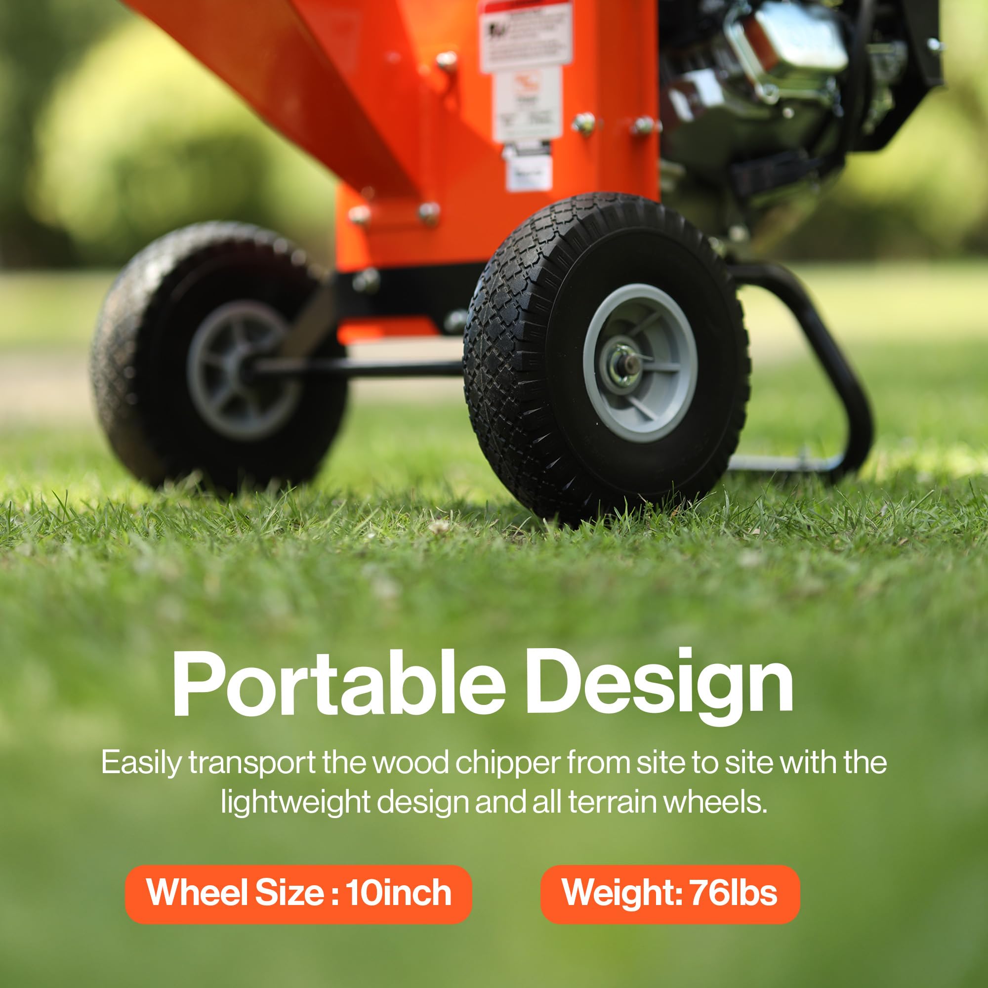 SuperHandy Mini Wood Chipper Shredder Mulcher Heavy Duty 7HP Compact Design 3" Inch Max Capacity - Image 2