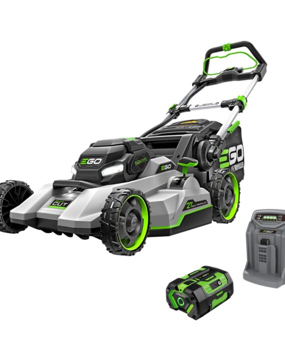 EGO POWER+ Electric Lawn Mower, Self-Propelled Cordless with Select Cut and Touch Drive, Includes 56V 7.5Ah Battery and Rapid Charger – LM2135SP