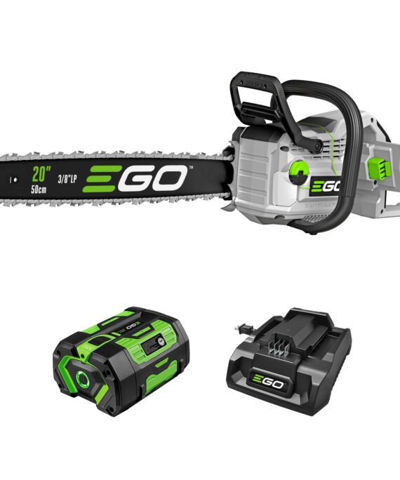 EGO POWER+ Chain Saw, 20” Battery Powered Chainsaw, Electric Cordless, Includes 56V 6.0Ah Battery and Charger – CS2005