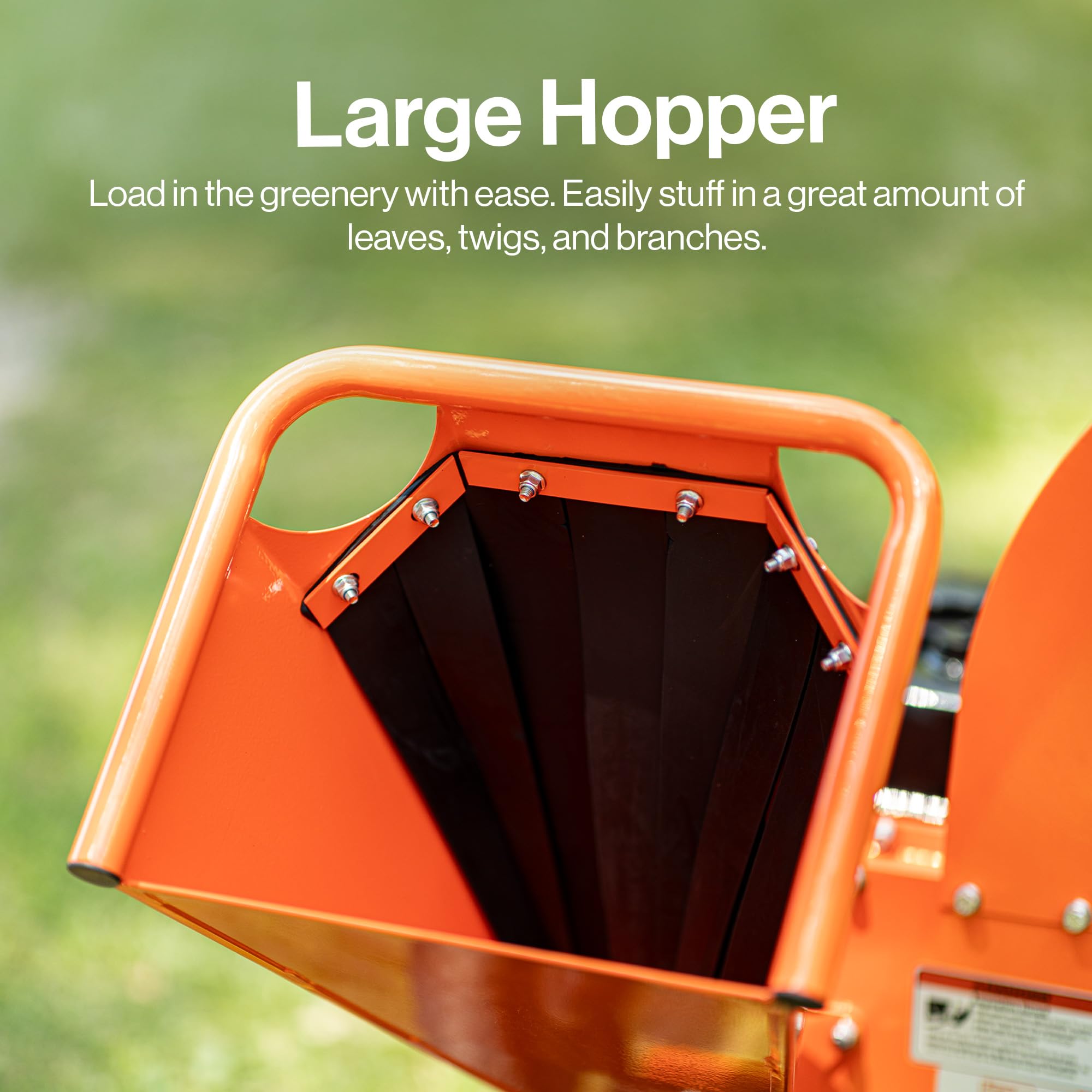 SuperHandy Mini Wood Chipper Shredder Mulcher Heavy Duty 7HP Compact Design 3" Inch Max Capacity - Image 3