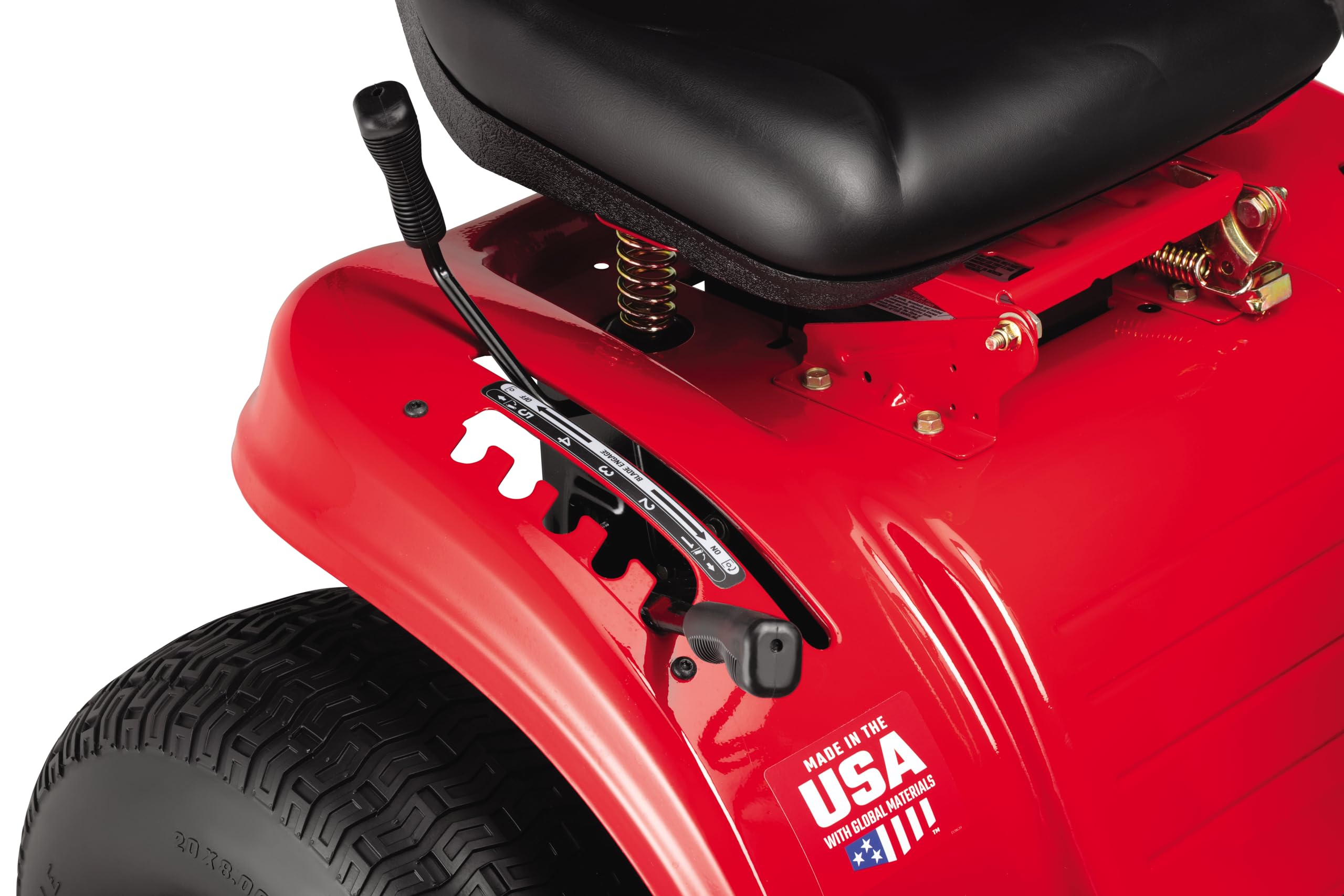 Craftsman 42" Gas Riding Lawn Mower with 17.5 HP* Briggs and Stratton Single-Cylinder Engine, Gas Lawn Tractor with 7-Speed Transmission, Red/Black - Image 6