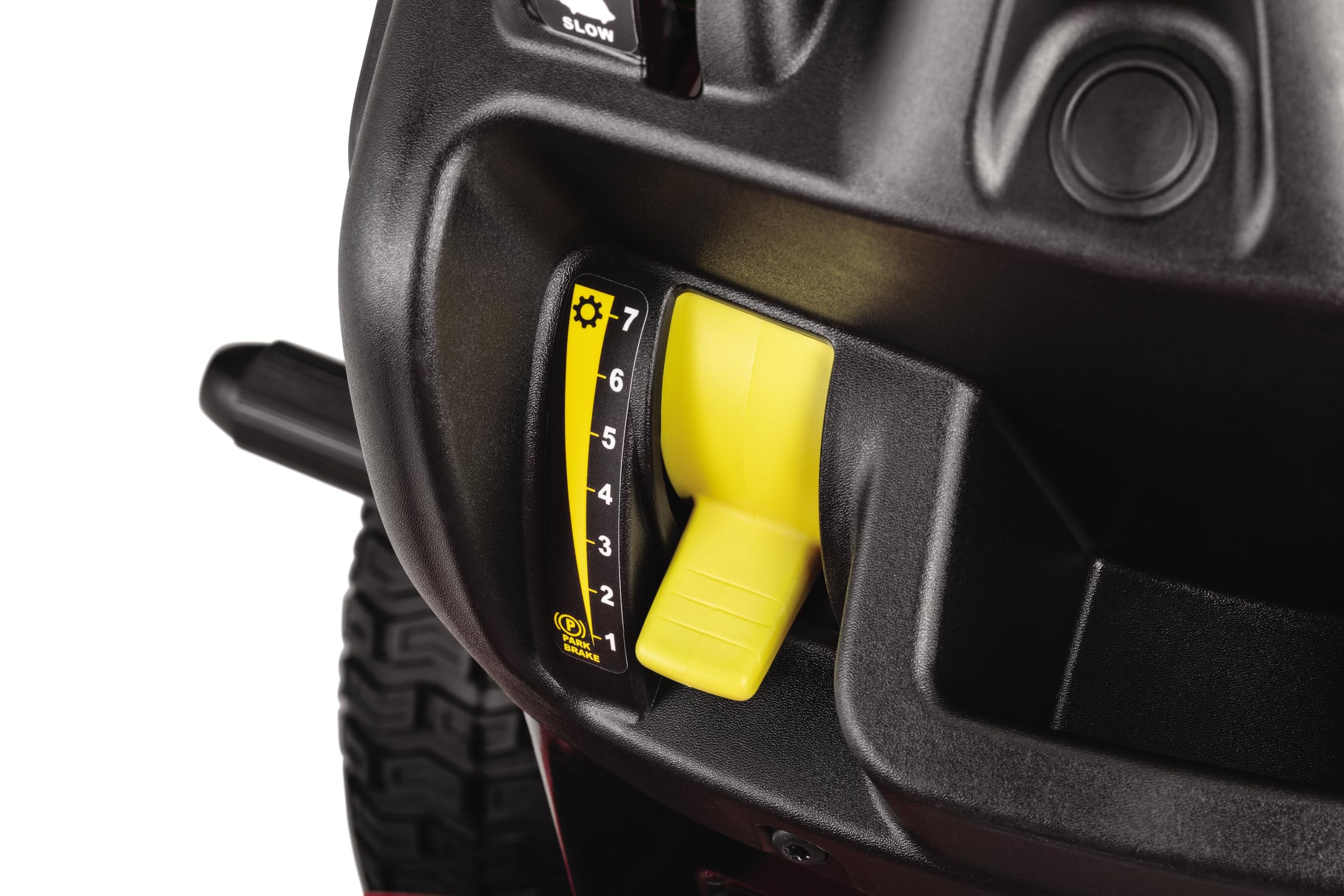 Craftsman 42" Gas Riding Lawn Mower with 17.5 HP* Briggs and Stratton Single-Cylinder Engine, Gas Lawn Tractor with 7-Speed Transmission, Red/Black - Image 4