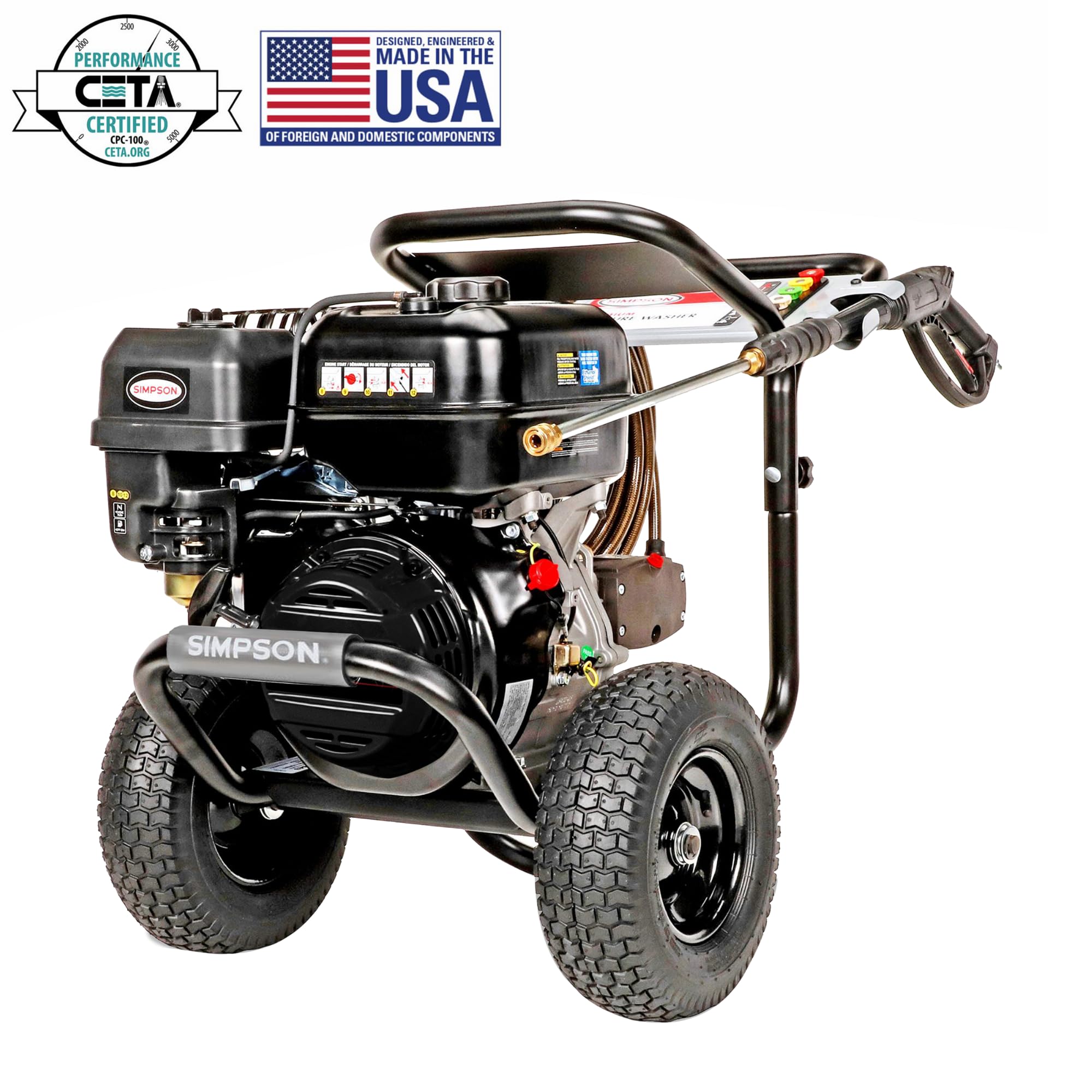 Simpson 4400 PSI Gas Pressure Washer, 4.0 GPM Commercial Power Washer, Cold Water, 50' Hose, PowerShot, 49-State Compliant (PS60843) - Image 6